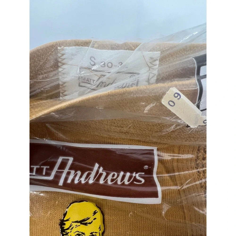 Rare 70s Matt Andrews Mesh Fishnet Men's Briefs Small Tan Deadstock Zayre NOS